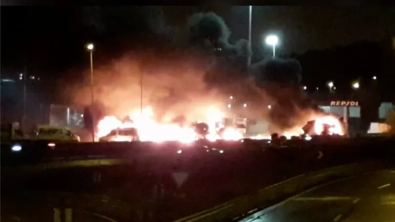 Despiste de camião provoca várias explosões na Via Norte na Maia
